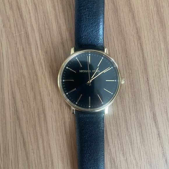 Authentic Michael Kors Black and Gold Watch